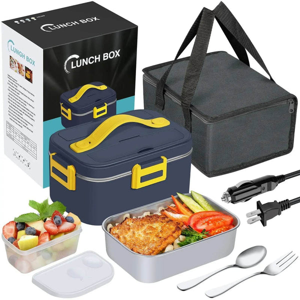 Portable Electric Stainless Steel Lunch Box Food Heater - Souq Al Arab