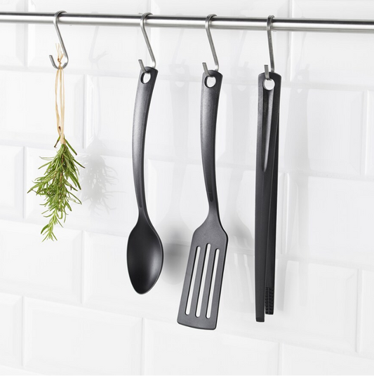 GNARP 3-piece kitchen utensil set, black