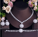 Zircon Jewelry Set/Necklace Earrings Four-Piece Set - Souq Al Arab