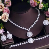 Zircon Jewelry Set/Necklace Earrings Four-Piece Set - Souq Al Arab