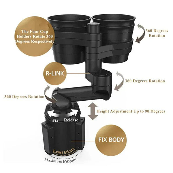 Car Cup Holder With Wireless Charging - Souq Al Arab