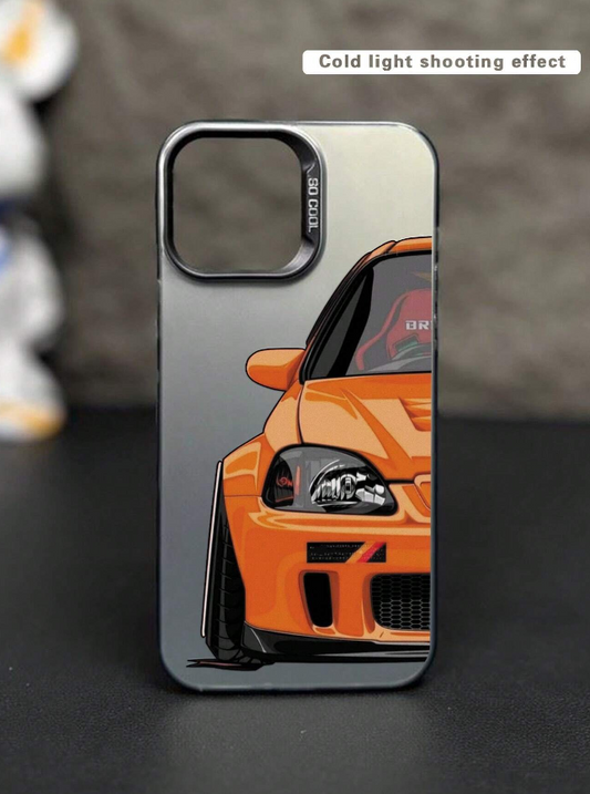 Car Embossed Phone Case Anti-fall Compatible with Apple