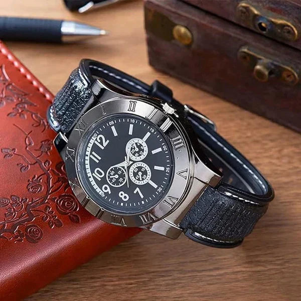Souq Al Arab™Men's Military USB Lighter Watch