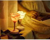 Touch Rose Usb Night Light Creative Bedroom Silicone - Souq Al Arab