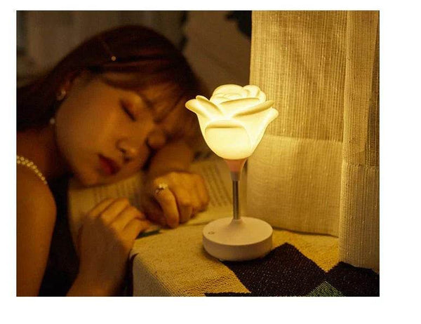 Touch Rose Usb Night Light Creative Bedroom Silicone - Souq Al Arab