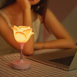 Touch Rose Usb Night Light Creative Bedroom Silicone - Souq Al Arab